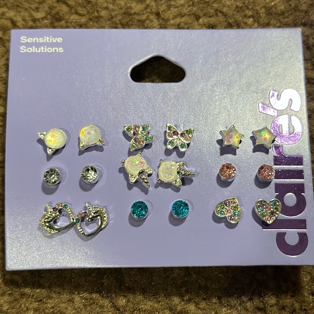 Claire's Iridescent and Jewel Earring Collection